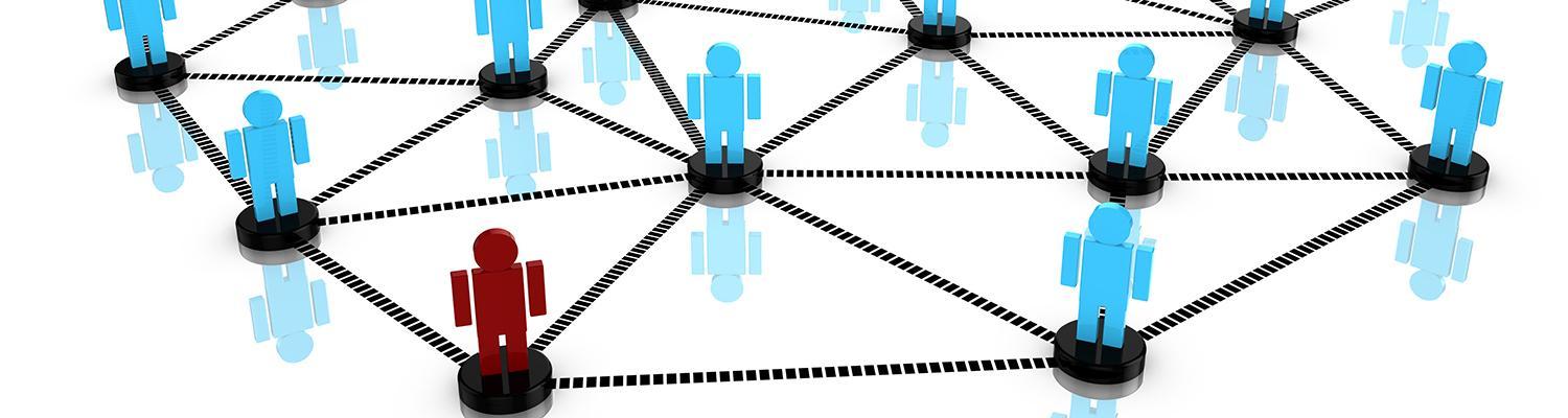 illustration representing people connected via a network